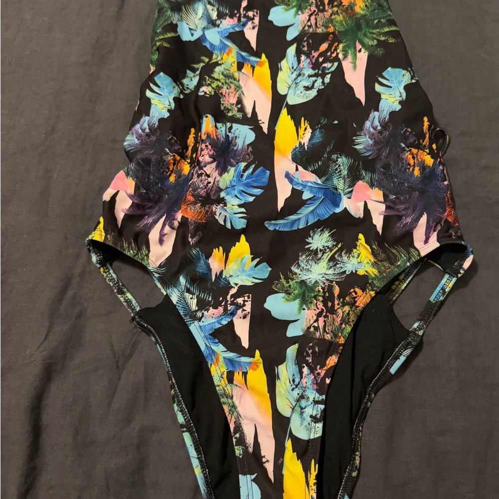 Jolyn Clothing Multicolor Tropical One Piece Swimsuit